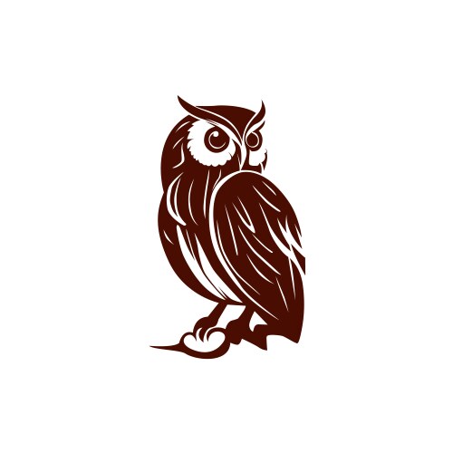 Elegant Owl Symbol Vector Image