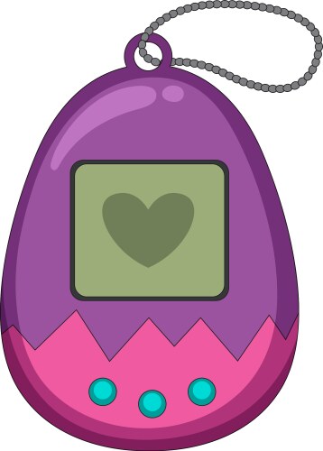 retro tamagotchi isolated on white background vector