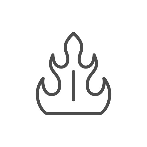 Fire flame line icon logo Royalty Free Vector Image
