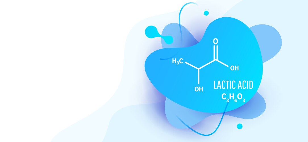 Lactic acid molecular structure – Royalty-Free Vector | VectorStock