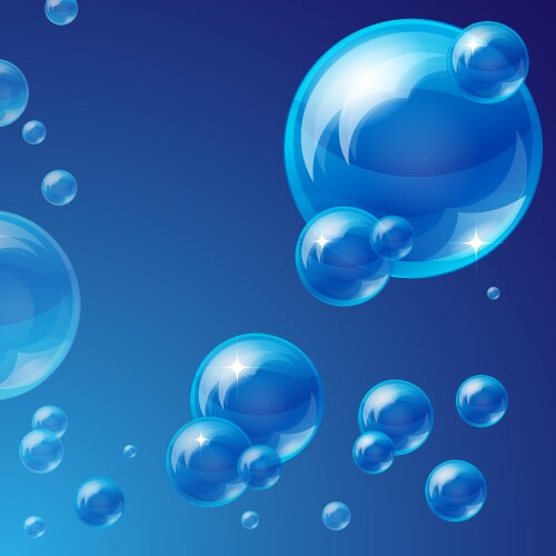 Soap bubble on transparent background realistic Vector Image