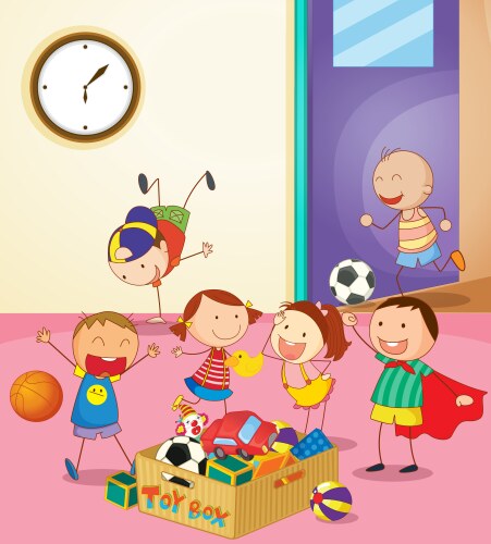 preschool classroom vector