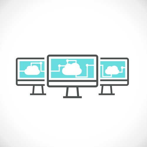 Cloud Networking Icon - Data Access vector image