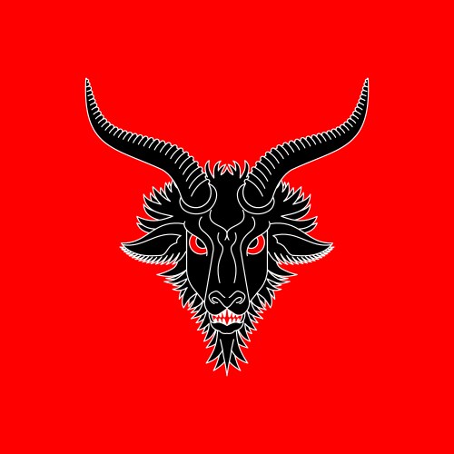 Baphomet Goat Head - Satanic Symbol Vector Image