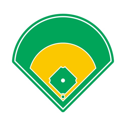 baseball field icon vector