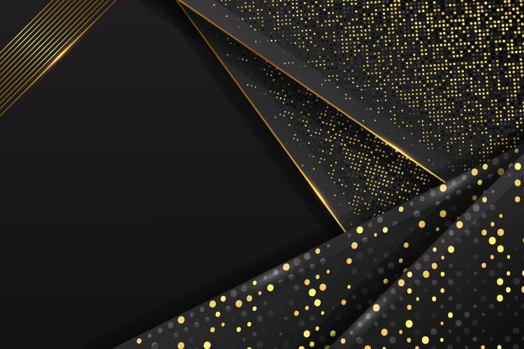 Black luxury background polygon overlapped shape Vector Image
