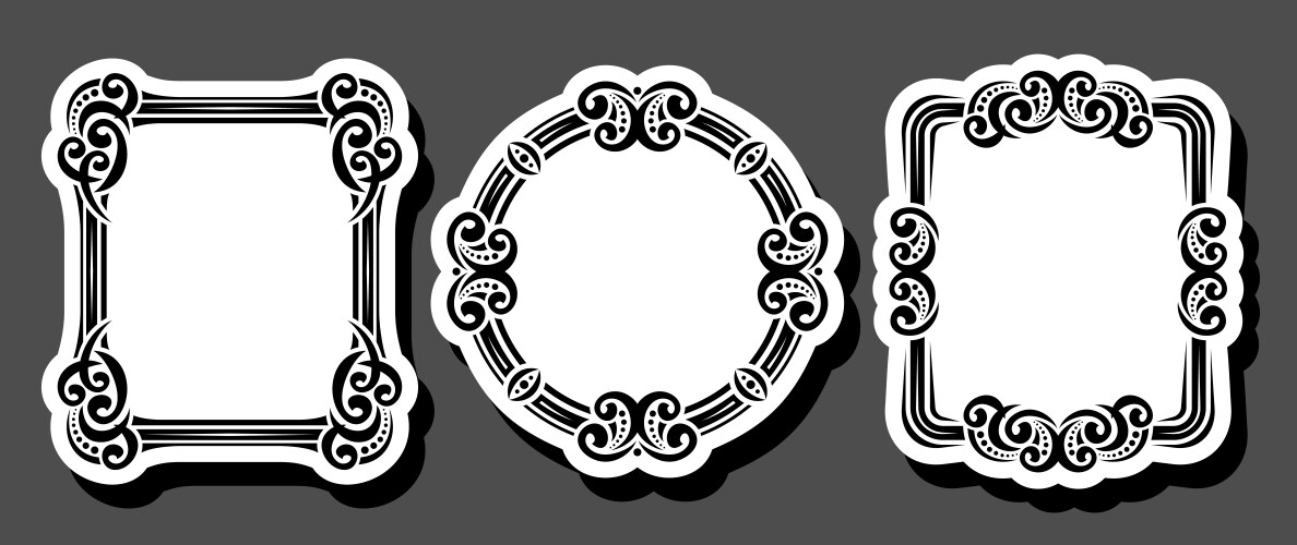 set of decorative frames vector image