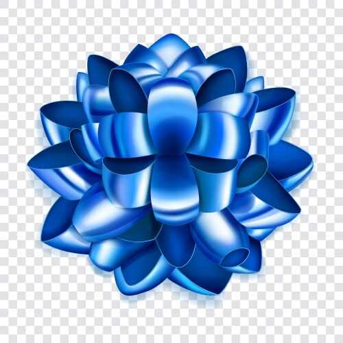 Big blue bow Royalty Free Vector Image - VectorStock