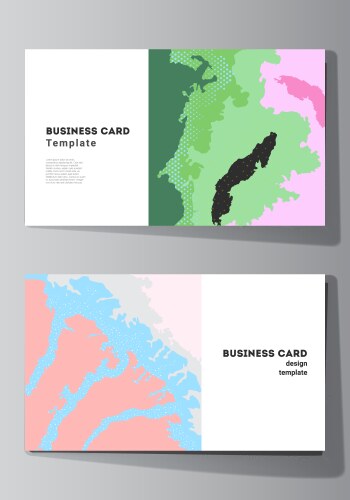 layout two creative business cards vector image