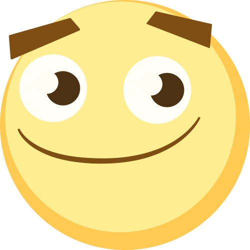 yellow emoji icon for app game ui or web design vector image