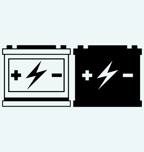 car battery vector