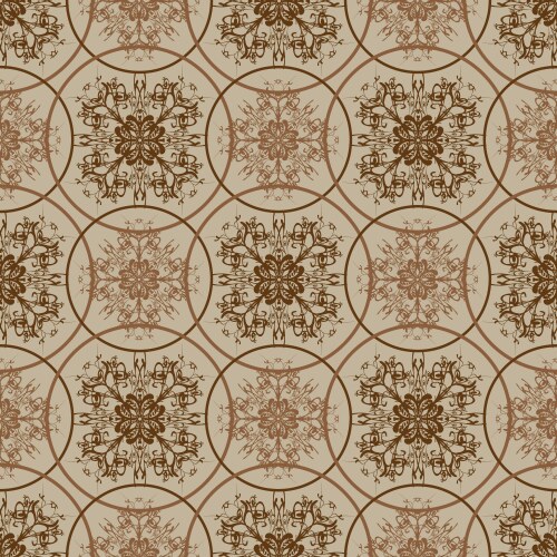 Floral seamless mosaic tile ceramic Royalty Free Vector