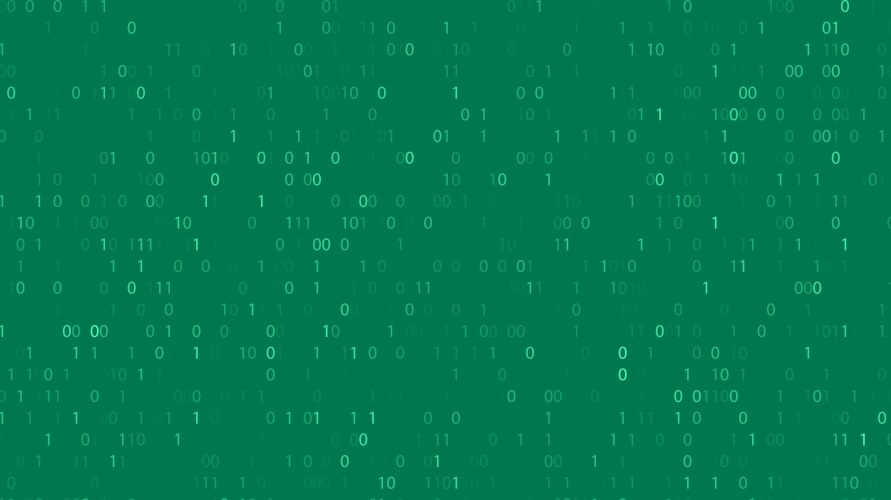 Code binary matrix data background technology vector image
