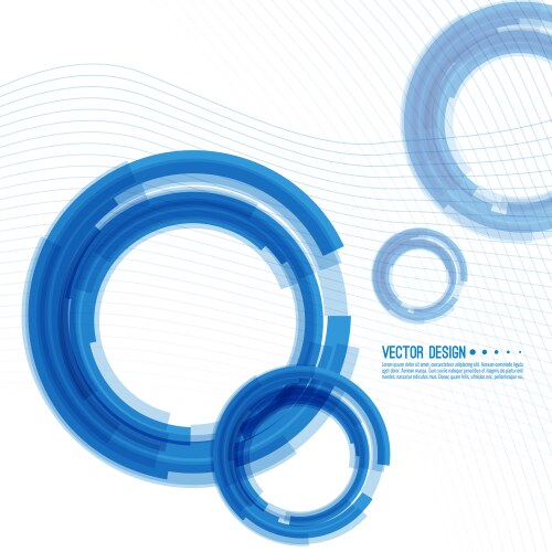 Abstract background blue water circle Royalty Free Vector