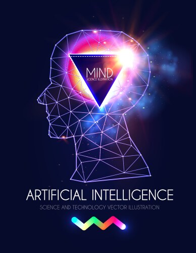 Artificial intelligence human consciousness mind vector image