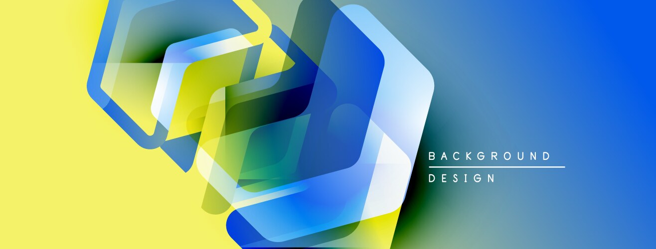 Abstract geometric shapes overlap creating vector image