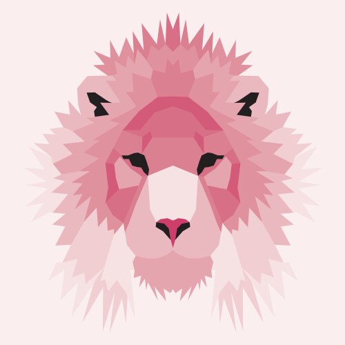 Pink lion Vector Images & Graphics for Commercial Use | VectorStock