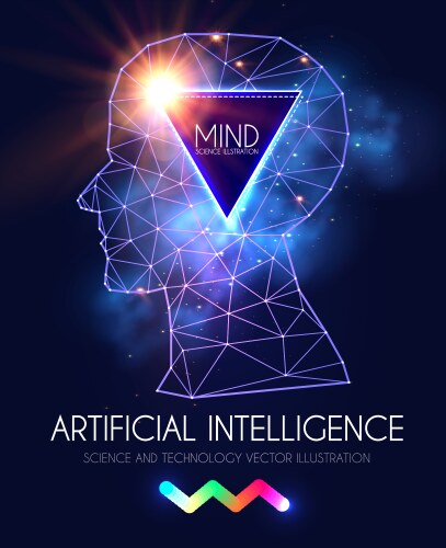 Artificial intelligence human consciousness mind vector image