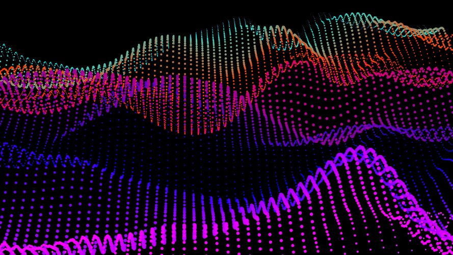 Sea waves from node hud data dots flow research vector image