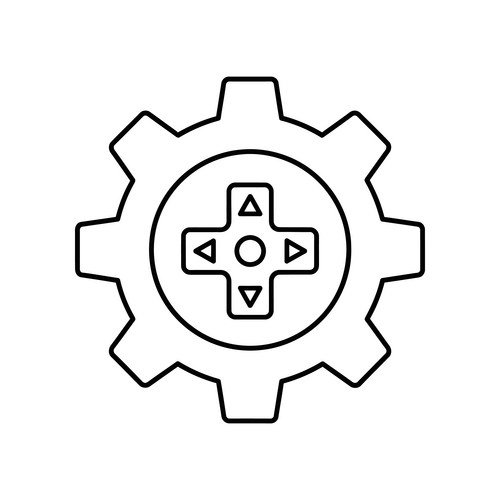 Gaming Controller Gear Icon – Royalty-Free Vector | VectorStock