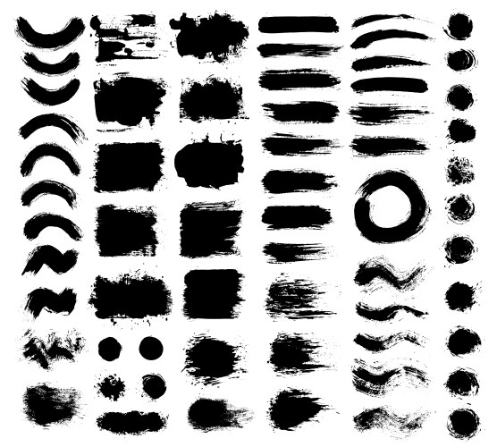 Paint brush strokes Royalty Free Vector Image - VectorStock
