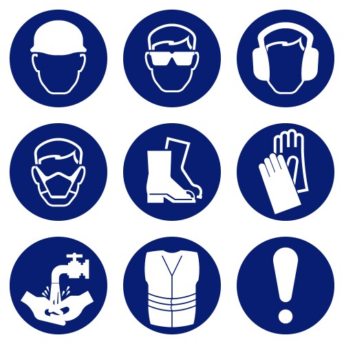 health safety icons vector image