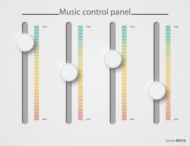 Audio Control Panel (62222750) – Royalty-Free Vector | VectorStock