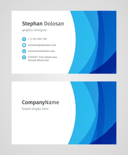 business card template modern creative and clean vector image