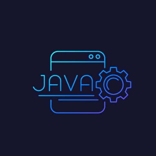 Java coding linear icon vector image