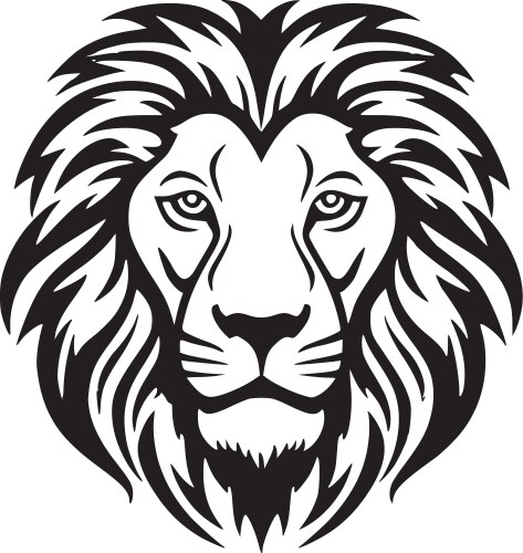Minimalist Lion Silhouette Vector Image