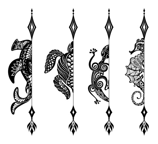 Sea Turtle Tribal Tattoo Vector Images (over 600)