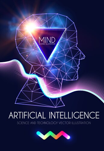 Artificial intelligence human consciousness mind vector image