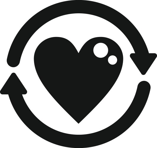 Social responsibility love icon simple vector image