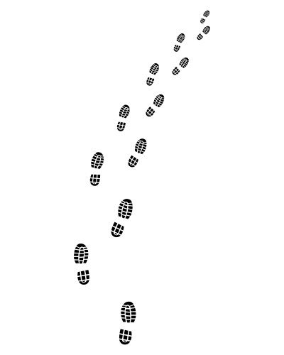 Black Shoe Trail Vector Image