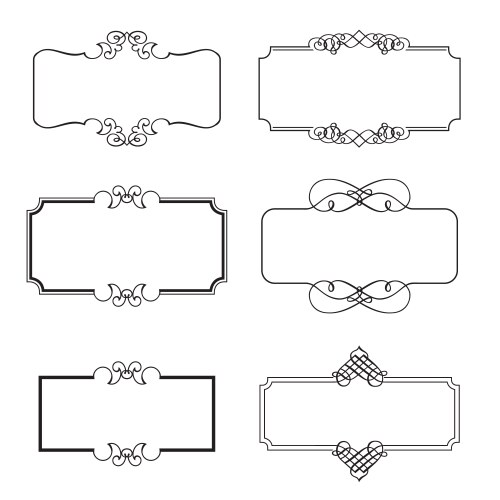 Set of decorative frames vector image