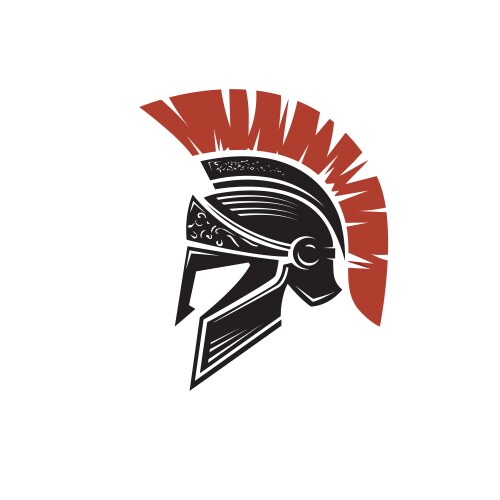 Spartan Helmet Logo Vector Image