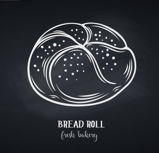 Loaf bread chalkboard style Royalty Free Vector Image