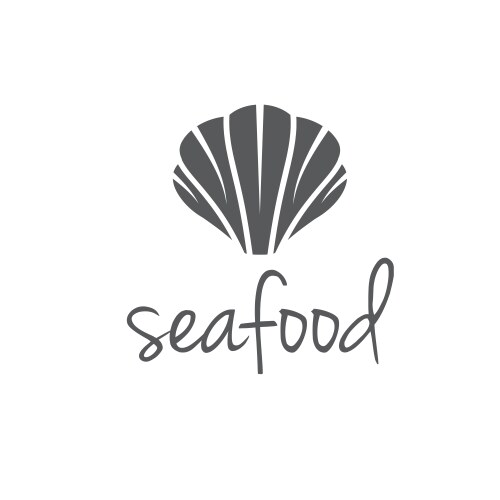 Seashell character with smile on face marine Vector Image