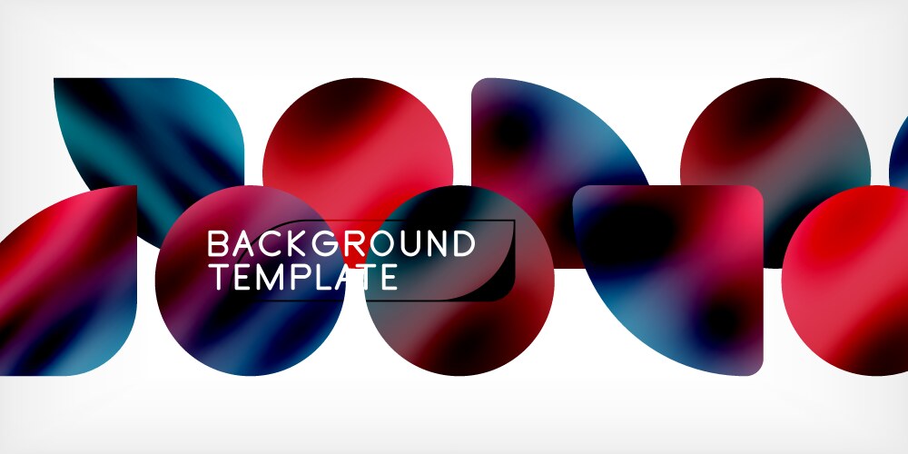 Abstract colorful shapes overlap creating dynamic vector image