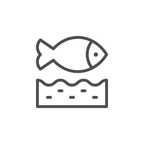 Raw fish line icon Royalty Free Vector Image - VectorStock