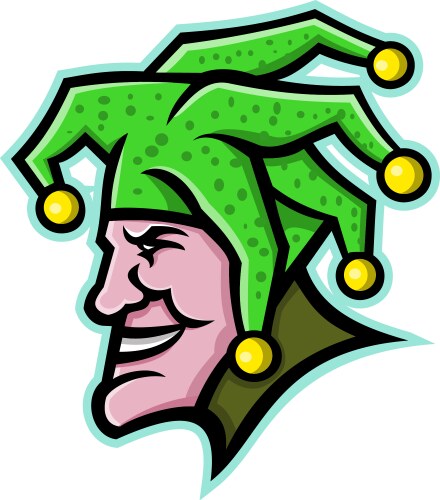 Harlequin Head Icon Vector Image