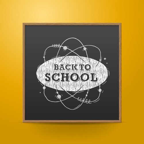 Back to school blackboard on the wall Vector Image