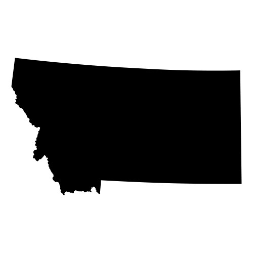Montana State Map Vector Image