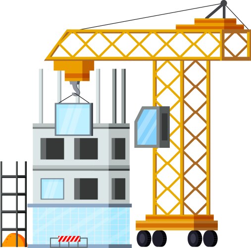 Construction crane Royalty Free Vector Image - VectorStock