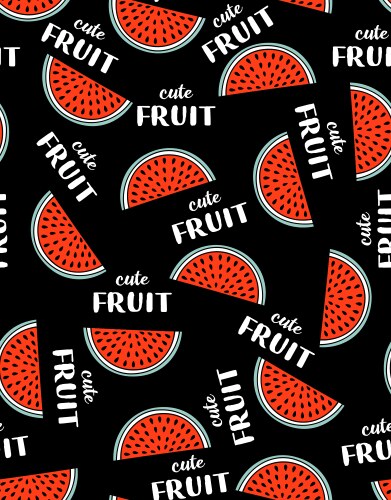Cartoon seamless pattern with watermelon – Royalty-Free Vector ...