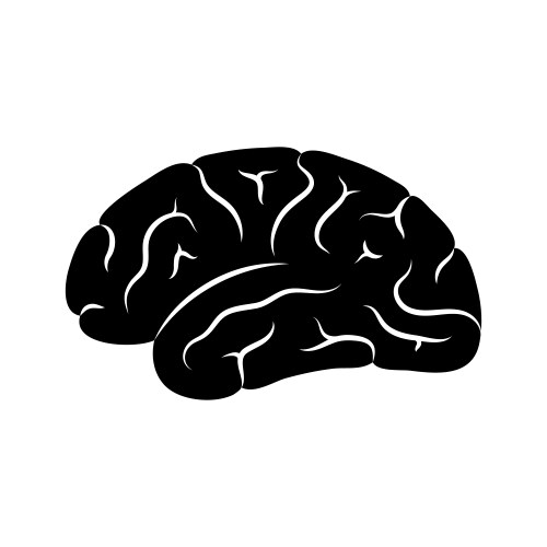 Schematic representation human brain one Vector Image