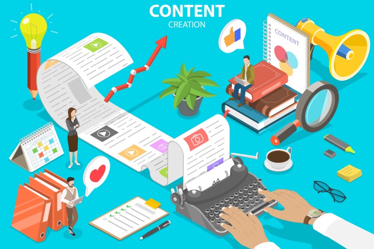 3d isometric flat conceptual Royalty Free Vector Image