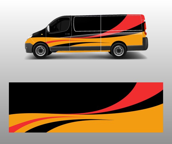 Abstract Wave Car Wrap Vector Image
