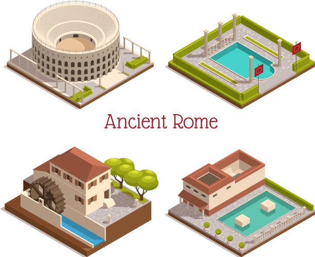 Ancient rome gladiators flowchart Royalty Free Vector Image