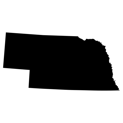 Nebraska State Map Vector Image